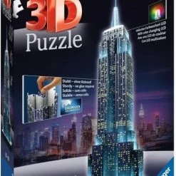 Ravensburger Empire State Building Night Edition - 3D Puzzel Gebouw Van 216 Stukjes 33 Ravensburger Empire State Building Night Edition - 3D Puzzel Gebouw Van 216 Stukjes -Exporteren puzzels winkel 550x831